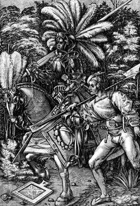 "Knight and Squire" ، أوائل القرن السادس عشر ، 1929 بواسطة هانز فيشتلين الأكبر
