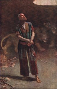 دانيال في عرين الأسود ، توضيح من الصور التي تعلم سلسلة التاج ، 1920 بواسطة هارولد كبينج