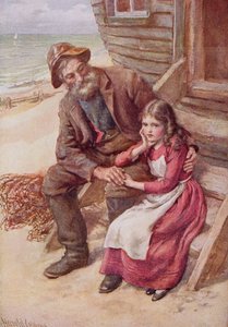 Peggotty و Little Emily ، رسم توضيحي لـ "رسومات شخصية من ديكنز" من إعداد BW Matz