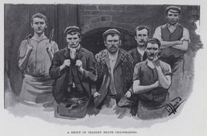 مجموعة من Cradley Heath Chainmakers (صورة b / w) بواسطة هارولد هيوم بيفارد