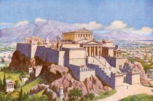 الأكروبوليس الأثيني من الغرب بواسطة هارولد أوكلي