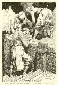 The Jew and the Afghan were...put into a sack (engraving) بواسطة هارولد روبرت ميلار