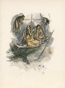 أغنية لونجفيلو لأغنية هياواثا (طباعة حجرية ملونة)