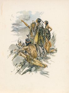 أغنية لونجفيلو لأغنية هياواثا (طباعة حجرية ملونة) بواسطة هاريسون فيشر