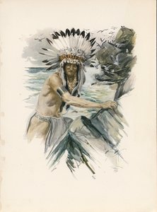 أغنية لونجفيلو لأغنية هياواثا (طباعة حجرية ملونة) بواسطة هاريسون فيشر