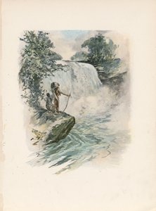 أغنية لونجفيلو لأغنية هياواثا (طباعة حجرية ملونة) بواسطة هاريسون فيشر