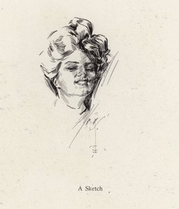 قلم رسم صورة لامرأة (litho) بواسطة هاريسون فيشر