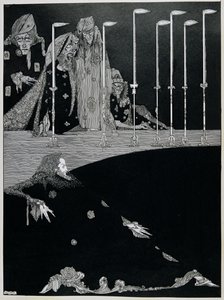 الحفرة والبندول ، ج .1923 (قلم وحبر) بواسطة هاري كلارك
