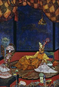 العندليب ، حكاية خرافية لهانس كريستيان أندرسن (1805-1875) ، رسم توضيحي لهاري كلارك (1890-1931)