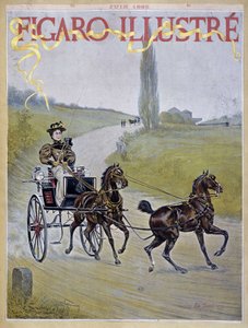 امرأة تقود عربة - بقرة. في "" Figaro Illustrated ""