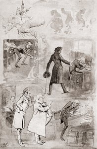 رسم توضيحي لترنيمة عيد الميلاد من كتب عيد الميلاد من تأليف تشارلز ديكنز بواسطة هاري فورنيس