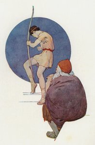 راقب أوليسيس النبلاء وهم يحاولون، واحدًا تلو الآخر، ثني القوس العظيم (ليثو ملون) بواسطة هاري جورج ثيكر
