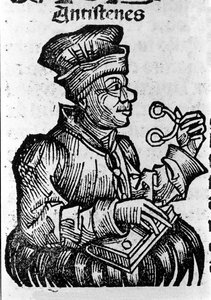 الفيلسوف اليوناني Antisthene (444-365 قبل الميلاد). Xylography of "" Chronicles of Nuremberg "" بقلم هارتمان شيدل بواسطة هارتمان شيدل