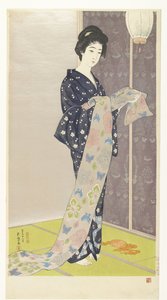 شابة ترتدي الكيمونو الصيفي Natsu yosoi no musume (العنوان على الكائن) بواسطة هاشيجوتشي جويو