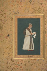 صورة للملا محمد خان فالي من بيجابور ، فوليو من ألبوم شاه جهان ، وجه: ca. 1620 بواسطة أنا علي حرافي