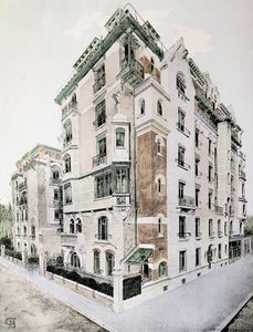 "كاستل-بيرانجر" ، رسم توضيحي من كتاب لهكتور هيكتور غيمارد (1867-1942)