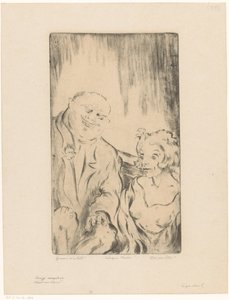 الأغنام والخنزير (العنوان الأصلي على الكائن) رجل وامرأة (عنوان المسلسل) بواسطة Hein von Essen (signed by artist)