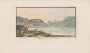 منظر لـ Les Charbonnières في Lac de Joux في Charbonieres ، بالقرب من Lac de Joux (العنوان على الكائن) المناظر الطبيعية في سويسرا (عنوان السلسلة) جمع بعض وجهات النظر في سويسرا (عنوان السلسلة) بواسطة يوهان لودفيج أبيرلي