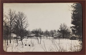 الحرب العالمية الأولى: شهدت أوكرانيا في أعوام 1914-1916 أثناء غزو الجيش الألماني. منظر طبيعي مع ثلج (صورة ب / ث)