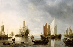 ميناء مع سفن راسية ، 1655-1660 بواسطة هندريك دوبلز