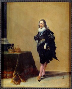 صورة في القدم تشارلز الأول ستيوارت ، ملك إنجلترا (1600-1649). اللوحة بواسطة هندريش بوت (1585-1657) Ec. هول.