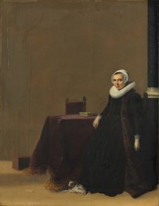 صورة لامرأة مع كلب ، c.1635