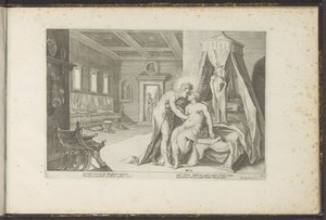 أبولو يغوي Leucothea تحولات أوفيد (عنوان المسلسل) Recreations of P. Ovidius Naso (عنوان السلسلة) بواسطة هندريك جولتزيوس (ورشة عمل)