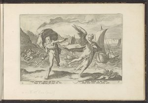 Cornix يتحول إلى غراب Ovid's Metamorphoses (عنوان السلسلة) Recreating P. Ovidius Naso (عنوان السلسلة) بواسطة هندريك جولتزيوس (ورشة عمل)