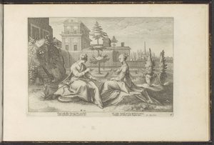 يقترب جونو من Semele في ستار Beroë تحولات أوفيد (عنوان المسلسل) Recreations of P. Ovidius Naso (عنوان السلسلة) بواسطة هندريك جولتزيوس (ورشة عمل)