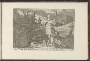 تطلب Minerva من Envy إشعال الغيرة في Aglauros تحولات أوفيد (عنوان المسلسل) Recreations of P. Ovidius Naso (عنوان السلسلة) بواسطة هندريك جولتزيوس (ورشة عمل)