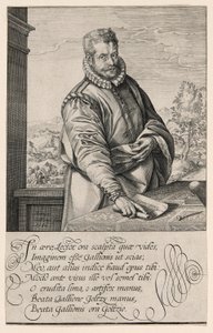 فيليبس جالي (1537-1612) ، تلميذ كورنهرت من هارلم ، نقاش وناشر في أنتويرب من 1570 ؛ معمودية الخصي في الخلفية اليسرى بواسطة هندريك جولتزيوس