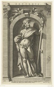 زحل زحل (العنوان على الكائن) ثمانية آلهة كلاسيكية (عنوان المسلسل) بواسطة Polidoro da Caravaggio