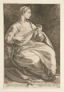 The Nine Muses: Terpsichore ، رقم 5 في سلسلة من 9 بواسطة هندريك جولتزيوس
