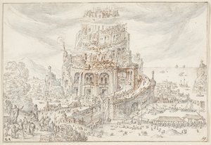 برج بابل بواسطة Hendrick van Cleve III