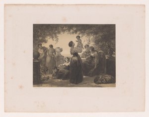 المرأة الإيطالية على طاولة بواسطة Karel Frans Philippeau