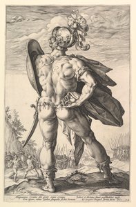 ماركوس فاليريوس ، من سلسلة The Roman Heroes ، 1586. بواسطة هندريك جولتزيوس