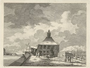 مترهل Muiderpoort ، ينظر إليه من المعقل ، 1769
