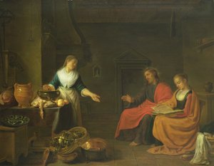 المسيح في بيت مرثا ومريم ، 1645