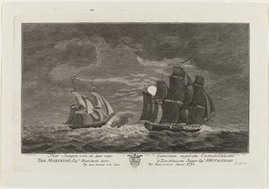 سيكستروه صيد ماريان ، 1782 صيد سفينة بحر البلطيق الإنجليزية المأخوذة من ماريان النقيب. Phielskerk من قبل Zierikzeesche Kaper Capt. J: W: Sextroh في مساء يوم 20 نوفمبر Anno 1782 (العنوان على الكائن)