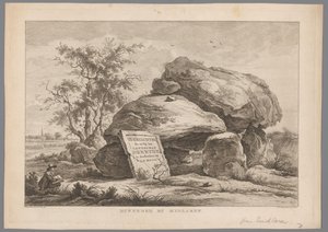 هونبيد بالقرب من قرية ميدلارين Hunebed بالقرب من Midlaren (العنوان على الكائن) تسعة وجوه في درينثي (عنوان المسلسل) مشاهد IX في وبالقرب من مناظر درينثي (عنوان السلسلة على الكائن)