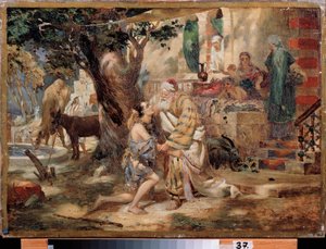 عودة الابن الضال. لوحة هنريك سيميردزكي (1843-1902) ، زيت على قماش. الفن البولندي بواسطة هنريك سيميردزكي