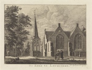 منظر من Leimuiden الكنيسة في Leymuyden (العنوان على وجوه)