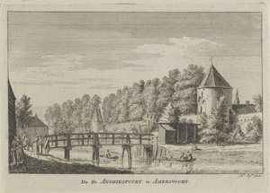 منظر لنهر Sint Andriespoort في Amersfoort The St. Andriespoort في أمرسفورت (العنوان على الجسم) بواسطة هندريك سبيلمان