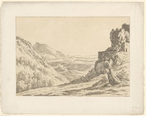 الخراب مع منظر Tentamina Lithographica (عنوان السلسلة) المناظر الطبيعية الإيطالية (عنوان السلسلة) بواسطة هنريك فوغد