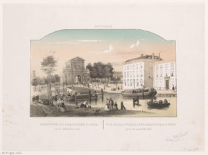 منظر لـ Delftse Poort في روتردام منظر لـ Delftsche Poort ، يُرى من Schiekade (العنوان على الكائن) روتردام (عنوان السلسلة على الجسم)