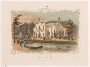 منظر لقاعة أرنهيم الموسيقية Musis sacrum (العنوان على الكائن) Arnhem (عنوان المسلسل على الكائن) بواسطة Weduwe Huygens