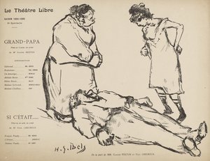برنامج إنتاج Théâtre Libre لـ Grand Papa و Si l&39;etait بواسطة هنري غابرييل ابلز