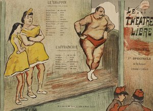برنامج إنتاج Théâtre Libre لـ Le Grappin و L&39;Affranchie بواسطة هنري غابرييل ابلز