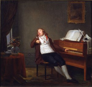 صورة لعازف البيانو والملحن يوهان لاديسلاوس دوسيك (1760-1812) لدانلو وهنري بيير (1753-1809). زيت على قماش