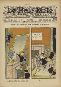 الرياضة الموصى بها للشباب. التزلج. رسم توضيحي لـ Le Pele-Mele ، 1902 بواسطة هنري أفلوت